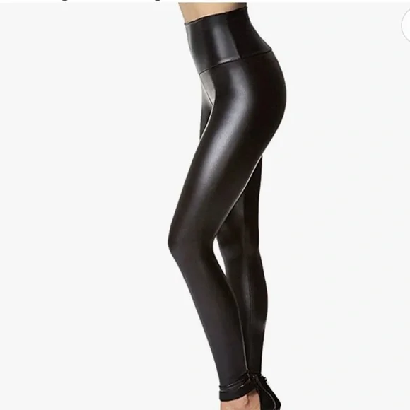 Stretchy Faux Leather Leggings - Medium - Picture 8 of 8